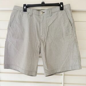 Eddie Bauer Green and White (small checkered) Flat Front Shorts